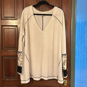 Free People Waffle Knit Shirt